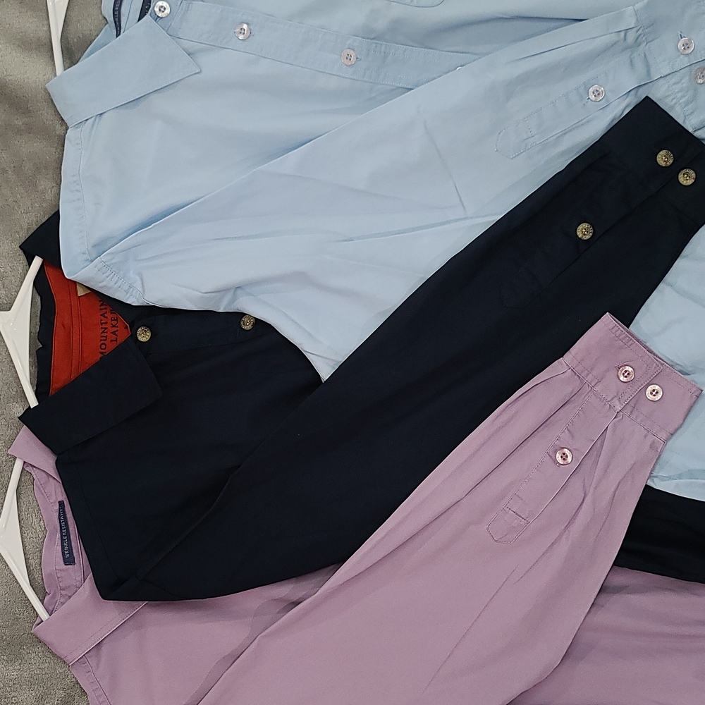 Bundle of 3 Mountain Lake Men's Shirts, Size 1X, Purple, Dark Blue & Light Blue
